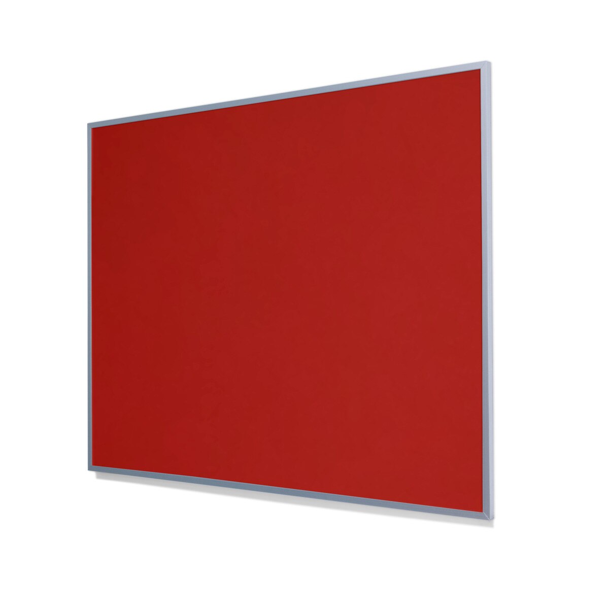 2210 Hot Salsa Colored Cork Forbo Bulletin Board with Narrow Light Aluminum Frame